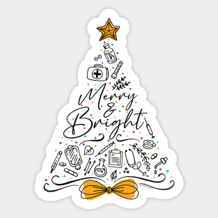 Nurse Christmas Tree Sticker